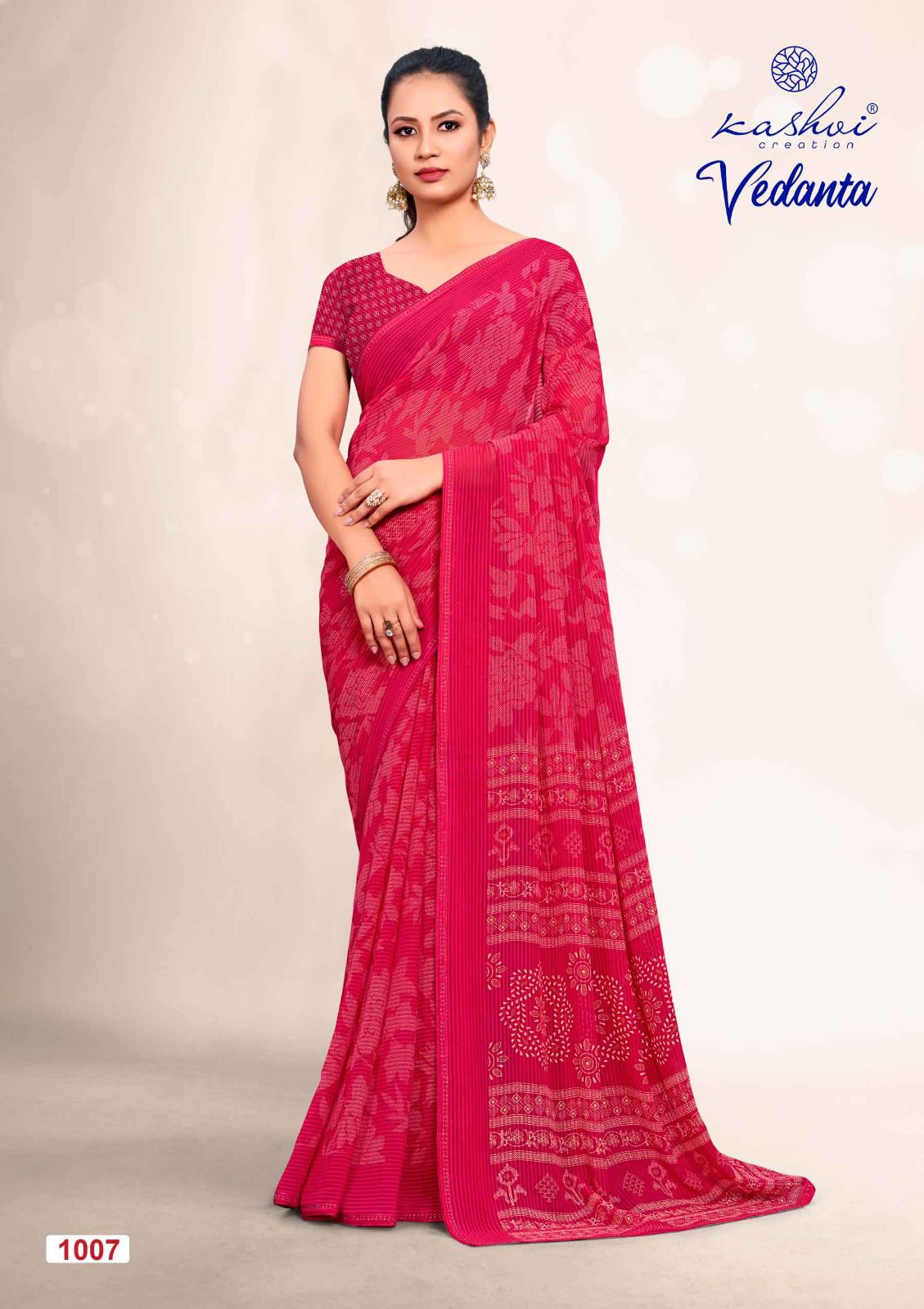 Vedanta By Kashvi Georgette Printed Sarees Wholesale Price In Surat
